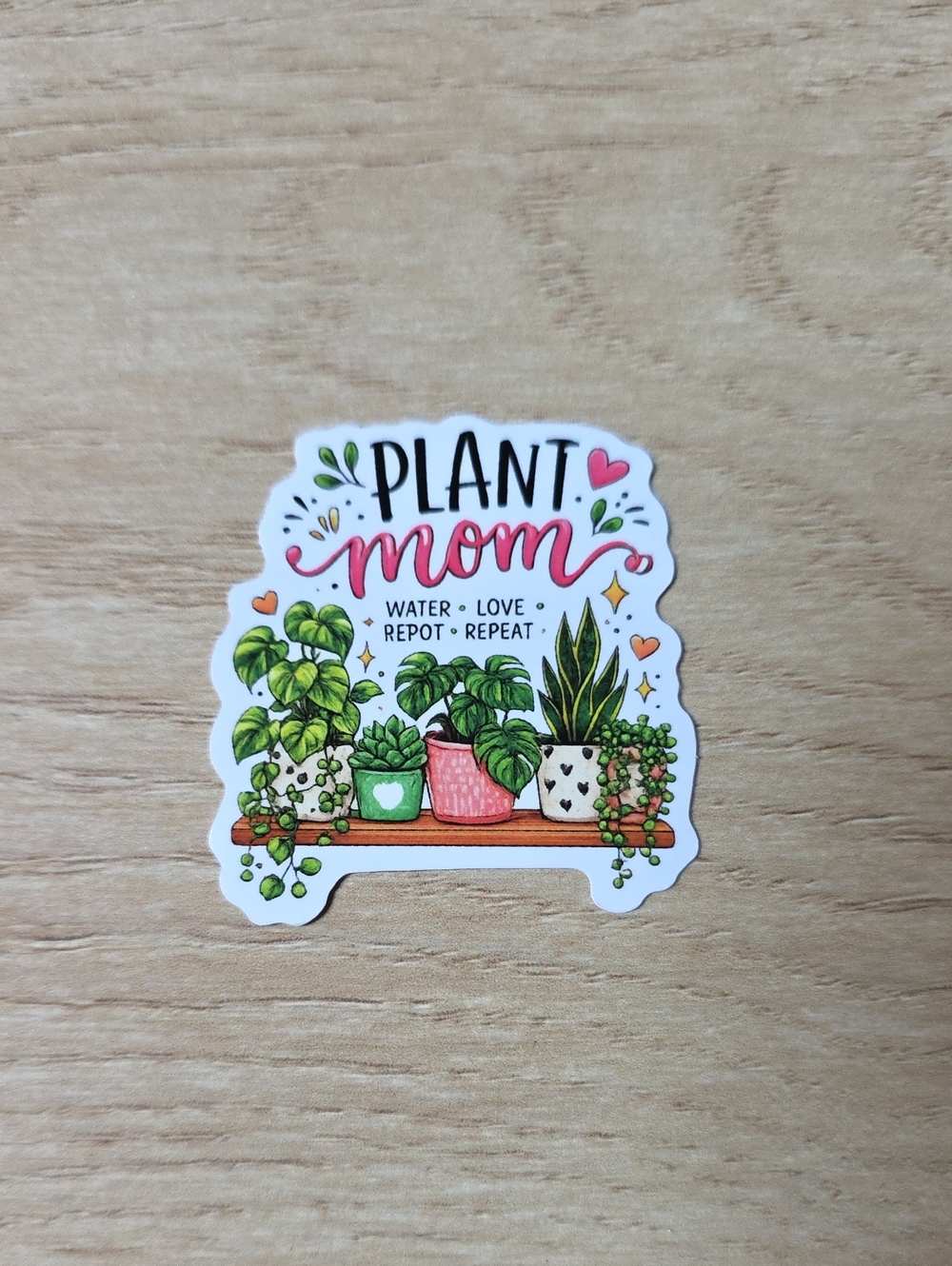 Plant Mom water love repot repeat Stickers / 2''(5 Decorative Sticker